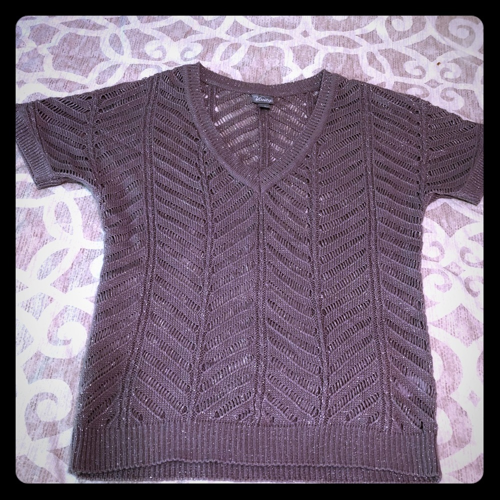 Knitted purple over top